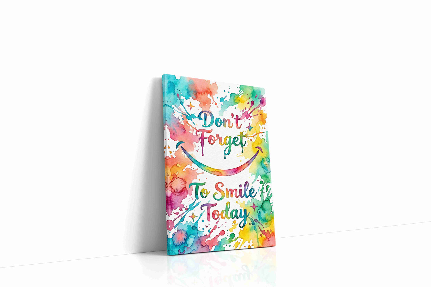 Chromatic Cheer motivational canvas print, gallery-wrapped, ready to hang