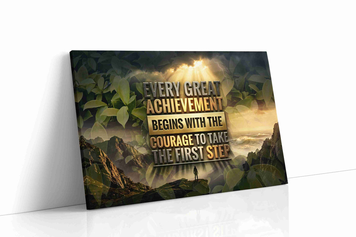 Courageous Dawn motivational canvas print, gallery-wrapped, ready to hang