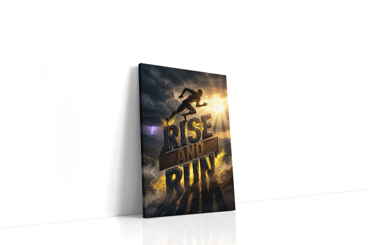 Dawn of Determination motivational canvas print, gallery-wrapped, ready to hang