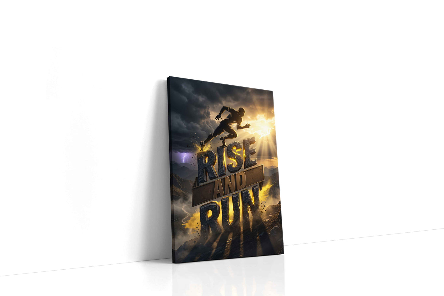 Dawn of Determination motivational canvas print, gallery-wrapped, ready to hang