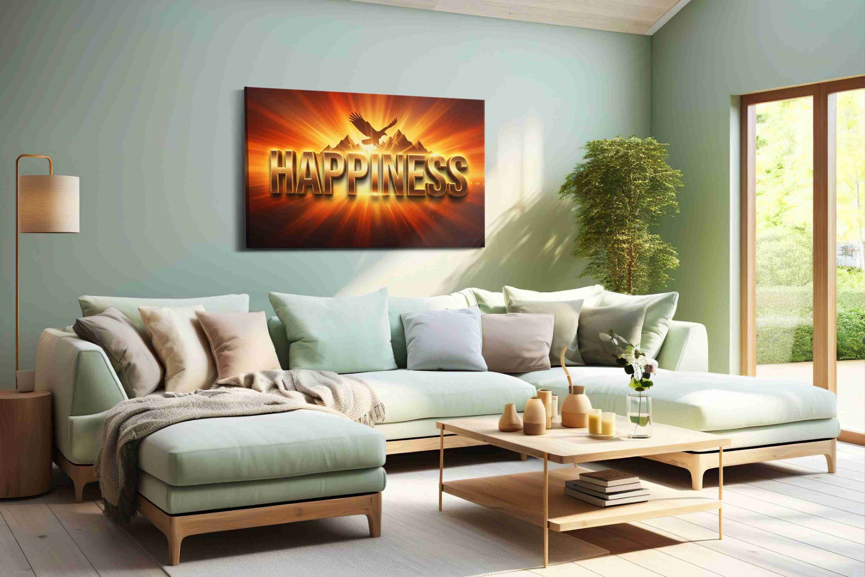 Eagle's Radiance - Motivational Wall Art, Inspirational Canvas Print, Office Decor