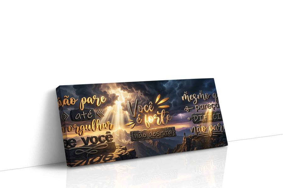 Empowering Horizons motivational canvas print gallery-wrapped landscape canvas studio shot