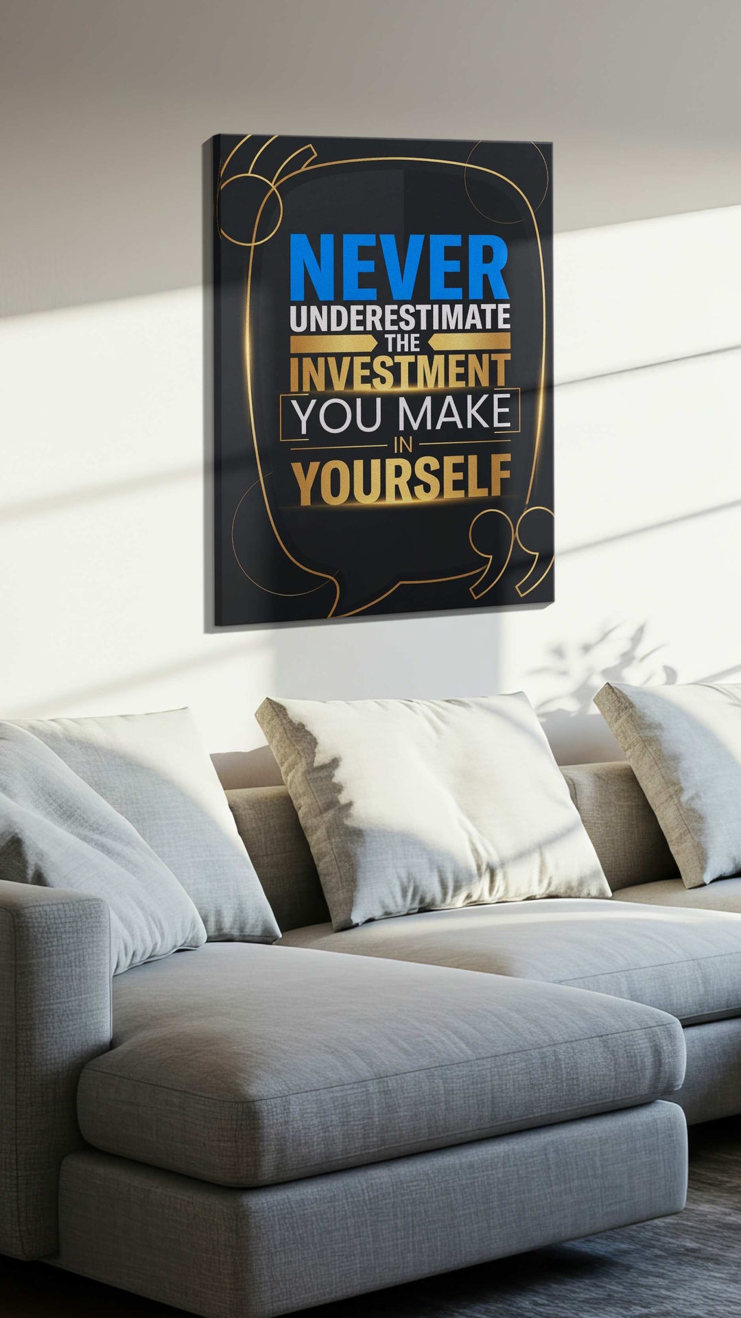Empowerment Echoes - Motivational Wall Art, Inspirational Canvas Print, Office Decor