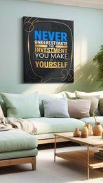 Empowerment Echoes motivational canvas print, hanging on wall