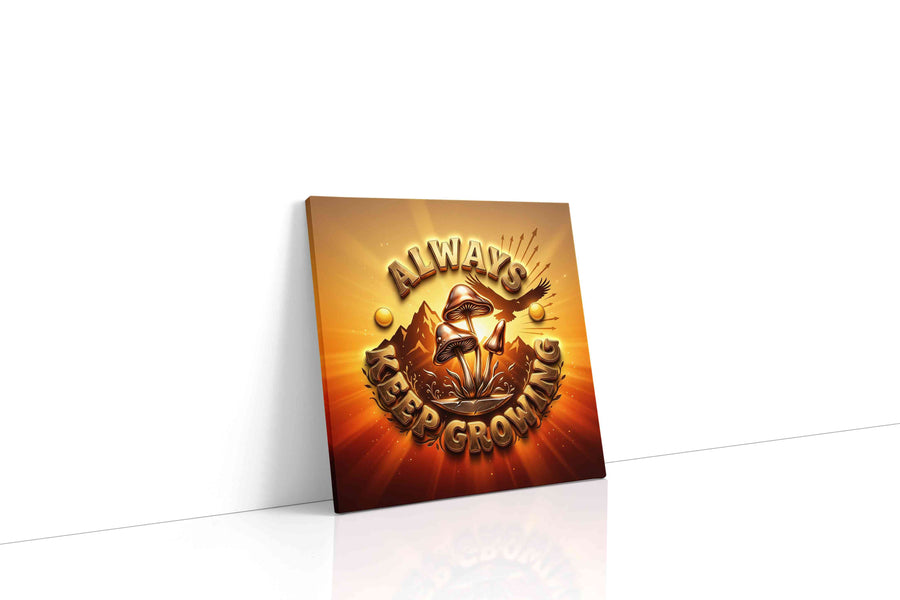 Eternal Bloom in Light motivational canvas print gallery-wrapped square canvas studio shot
