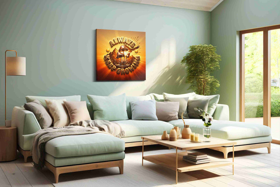 Eternal Bloom in Light - Motivational Wall Art, Inspirational Canvas Print, Office Decor
