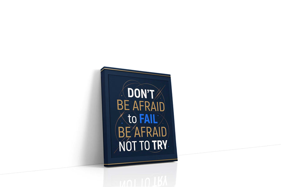 Fearless Ambition motivational canvas print gallery-wrapped portrait canvas studio shot