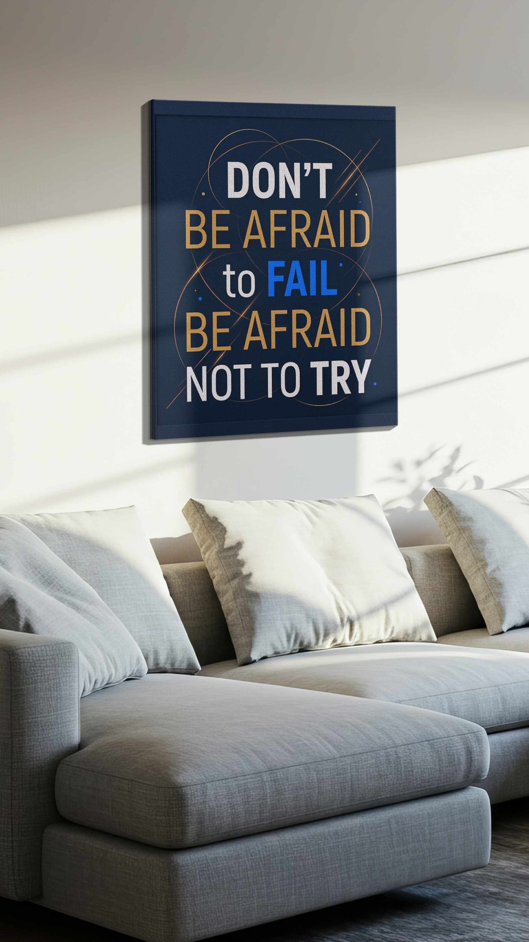 Fearless Ambition - Motivational Wall Art, Inspirational Canvas Print, Office Decor