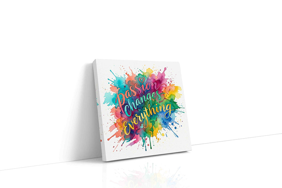 Flourish of Colorful Inspiration motivational canvas print, gallery-wrapped, ready to hang