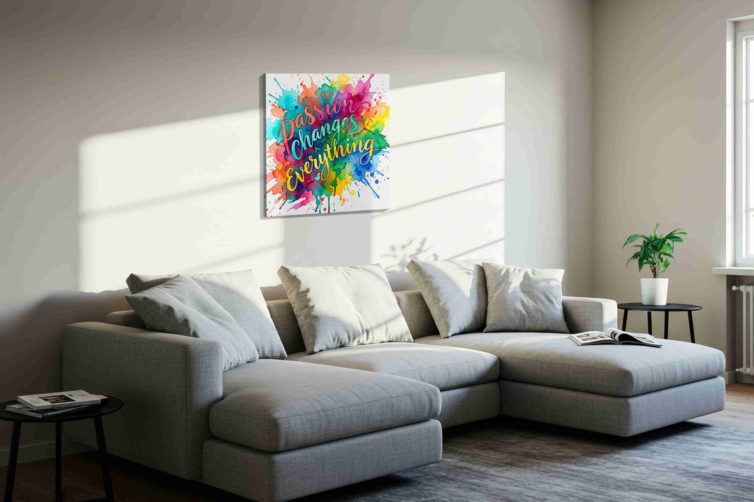 Flourish of Colorful Inspiration - Motivational Wall Art, Inspirational Canvas Print, Office Decor