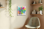Flourish of Colorful Inspiration motivational canvas print, hanging on wall