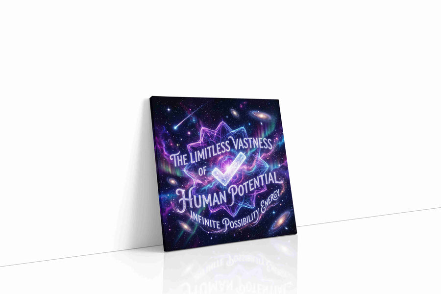 Galactic Dreams Unleashed motivational canvas print, gallery-wrapped, ready to hang
