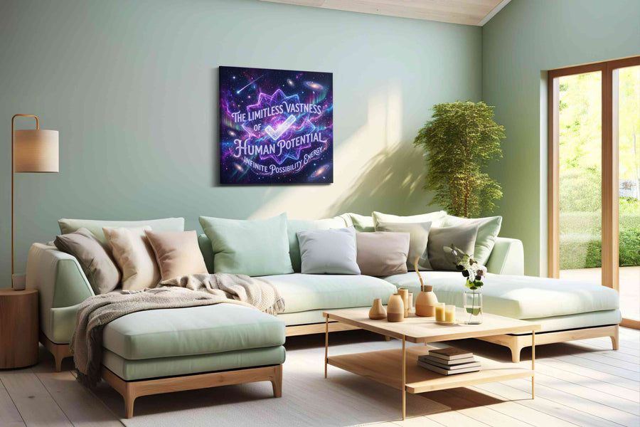 Galactic Dreams Unleashed - Motivational Wall Art, Inspirational Canvas Print, Office Decor