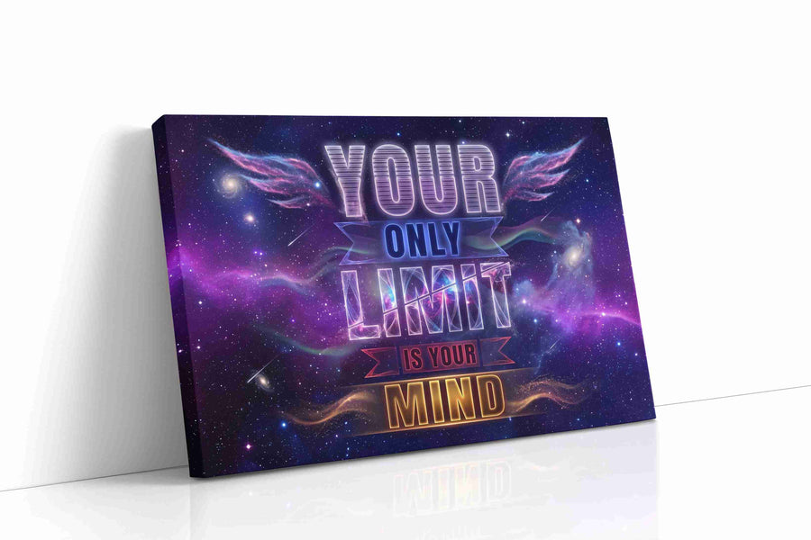 Galactic Inspiration Limitless motivational canvas print, gallery-wrapped, ready to hang