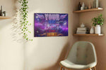 Galactic Inspiration Limitless motivational canvas print, hanging on wall — view 2