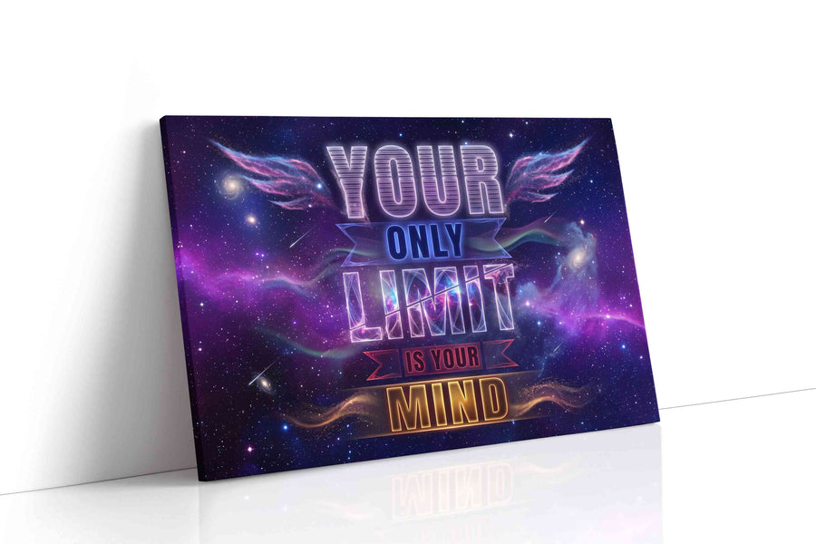 Galactic Inspiration Limitless motivational canvas print gallery-wrapped landscape canvas studio shot