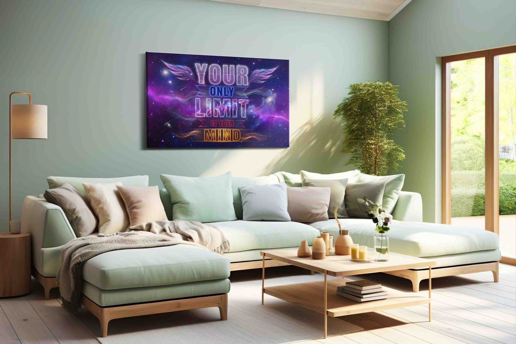 Galactic Inspiration Limitless - Motivational Wall Art, Inspirational Canvas Print, Office Decor