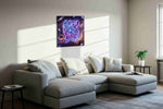 Galactic Positivity motivational canvas print in a living room scene