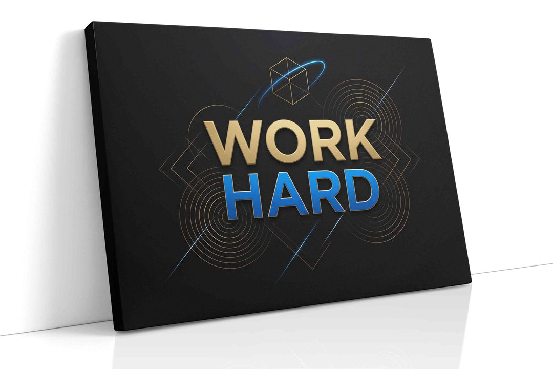 Geometric Determination - Motivational Wall Art, Inspirational Canvas Print, Office Decor
