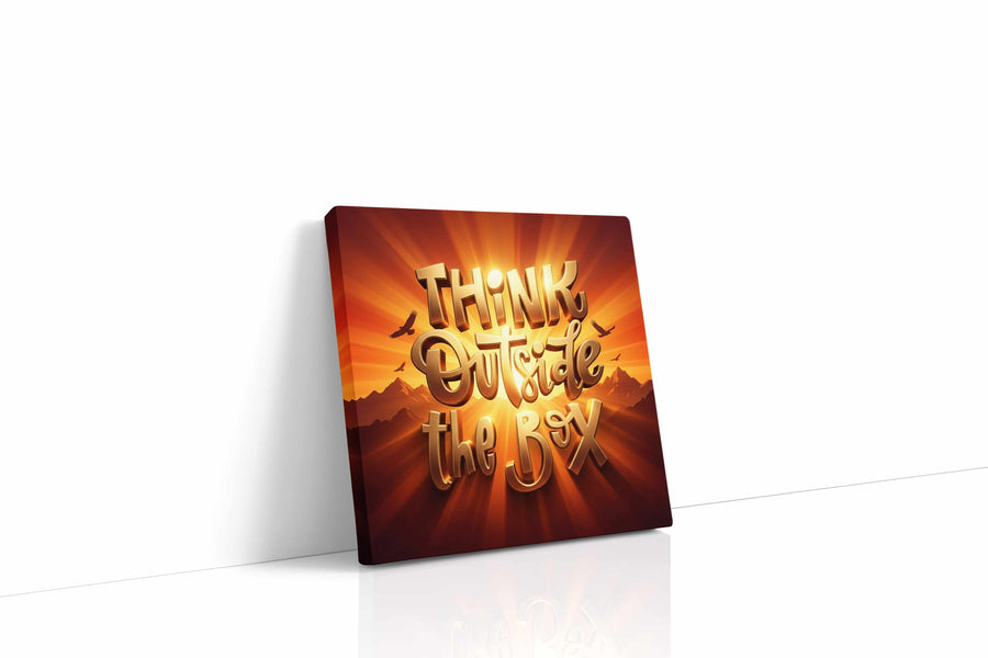 Golden Horizon Inspiration motivational canvas print gallery-wrapped square canvas studio shot