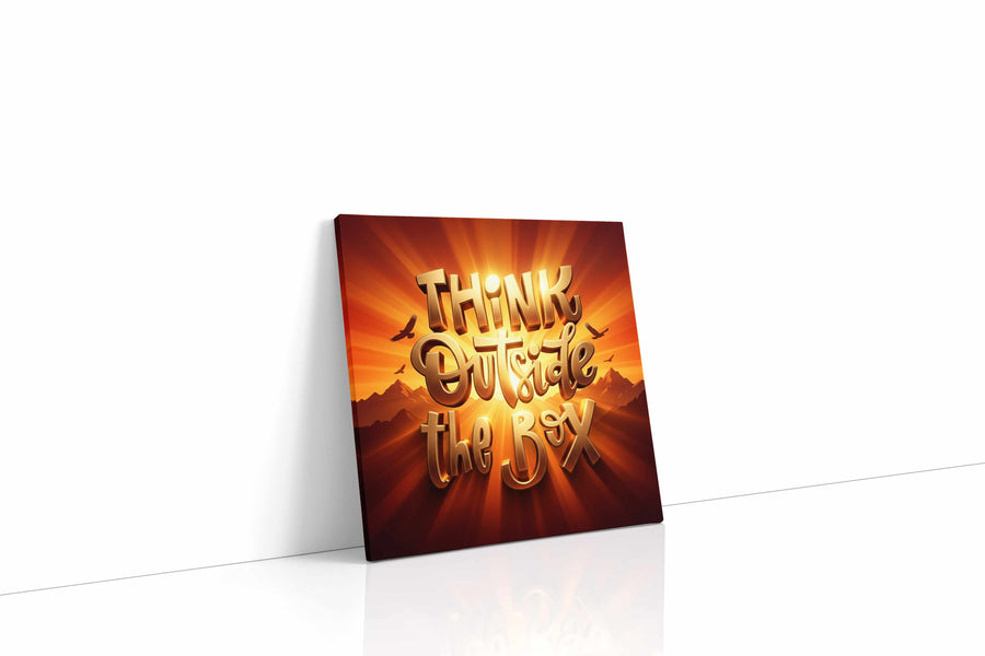Golden Horizon Inspiration motivational canvas print, gallery-wrapped, ready to hang
