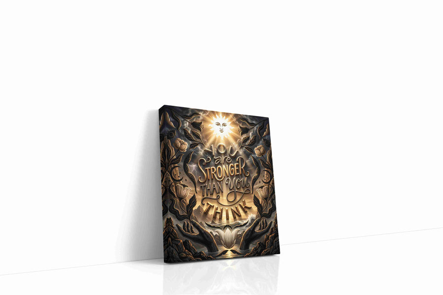 Luminous Resilience motivational canvas print, gallery-wrapped, ready to hang