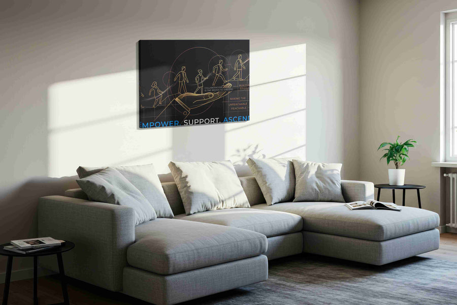 Pathway to Success motivational canvas print in a living room scene