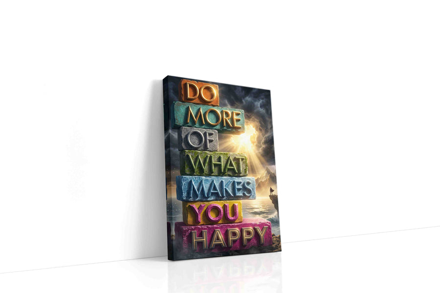Pillars of Joyful Reflection motivational canvas print gallery-wrapped portrait canvas studio shot