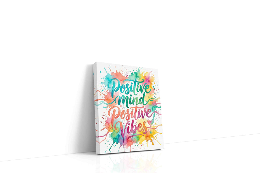 Radiant Positivity Splash motivational canvas print, gallery-wrapped, ready to hang