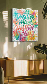 Radiant Positivity Splash motivational canvas print, on wall, lifestyle preview