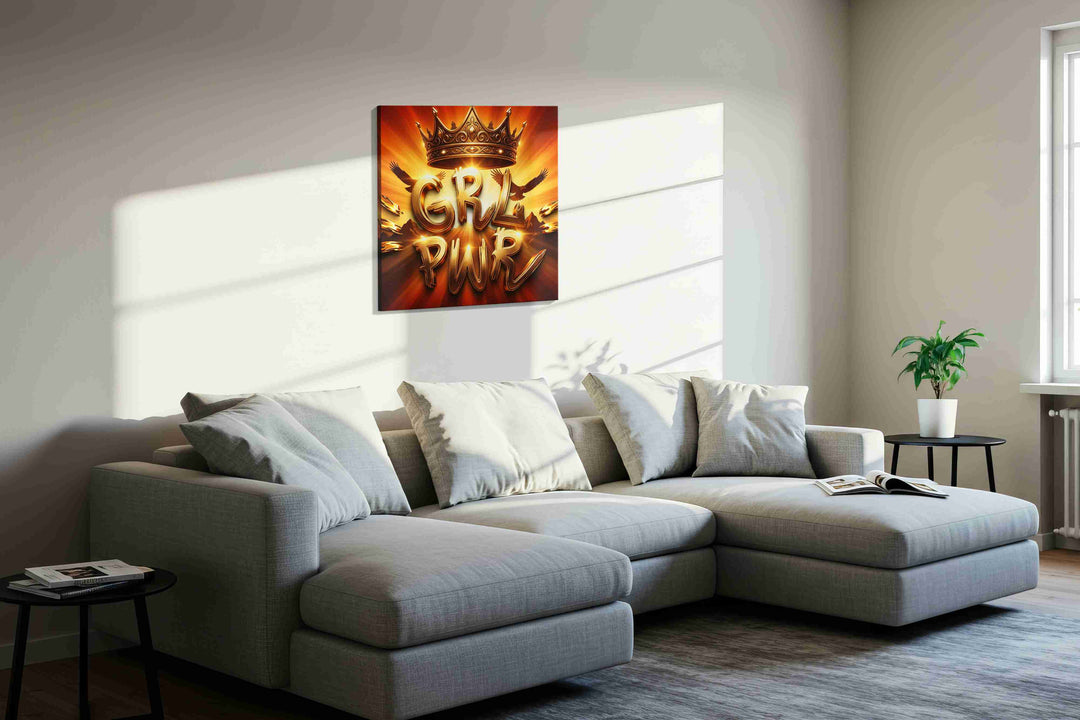 Regal Radiance of Empowerment - Motivational Wall Art, Inspirational Canvas Print, Office Decor