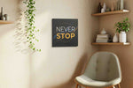 Relentless Ambition motivational canvas print in a living room scene