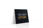 Relentless Ambition motivational canvas print gallery-wrapped square canvas studio shot