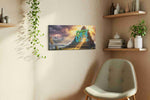 Resilience Fortress motivational canvas print, displayed in a living room