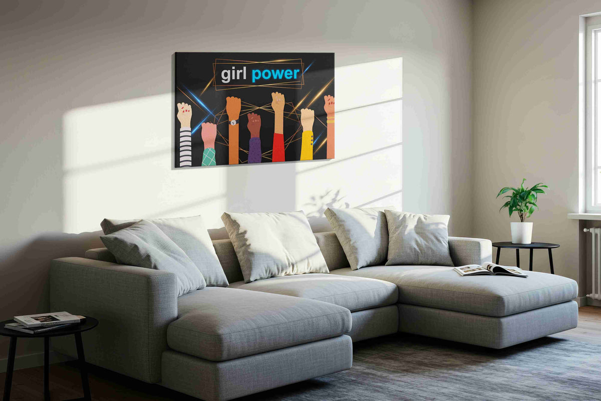 Rise of Empowerment motivational canvas print in a living room scene