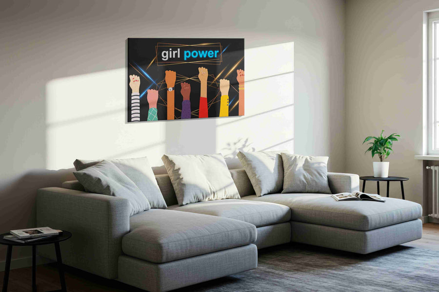 Rise of Empowerment motivational canvas print in a living room scene