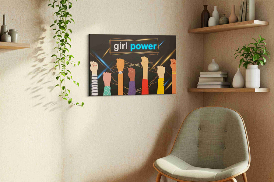 Rise of Empowerment motivational canvas print, displayed in a living room