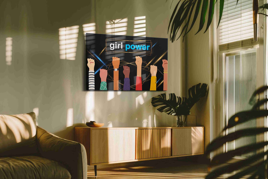 Rise of Empowerment motivational canvas print in a contemporary interior mockup
