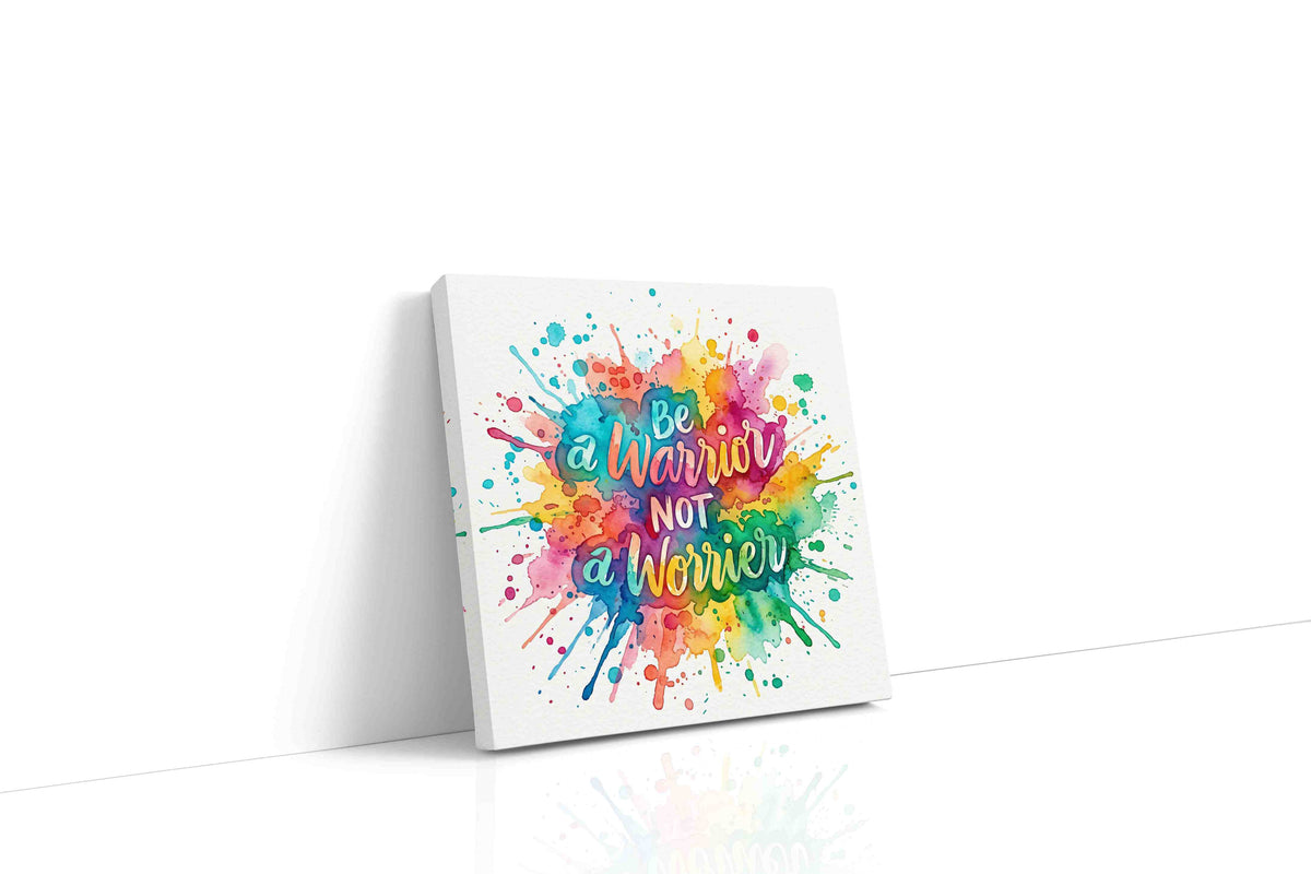 Splash of Courage motivational canvas print, gallery-wrapped, ready to hang