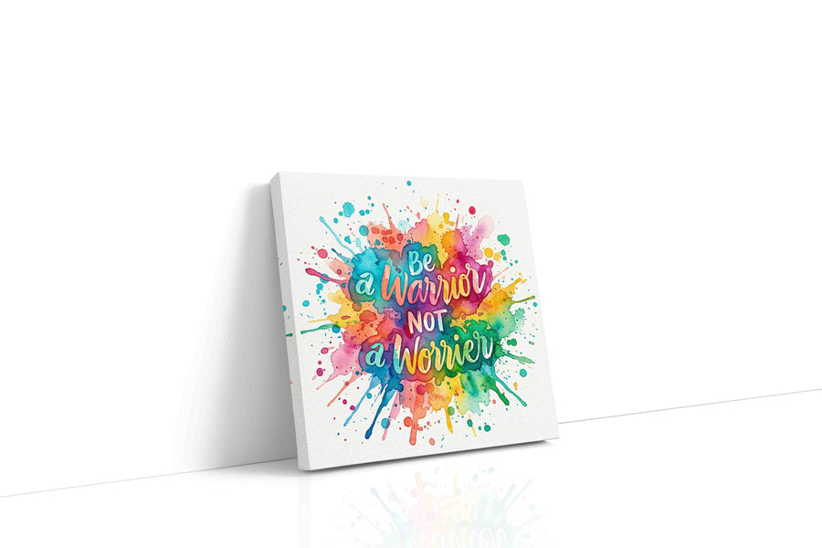 Splash of Courage motivational canvas print, gallery-wrapped, ready to hang