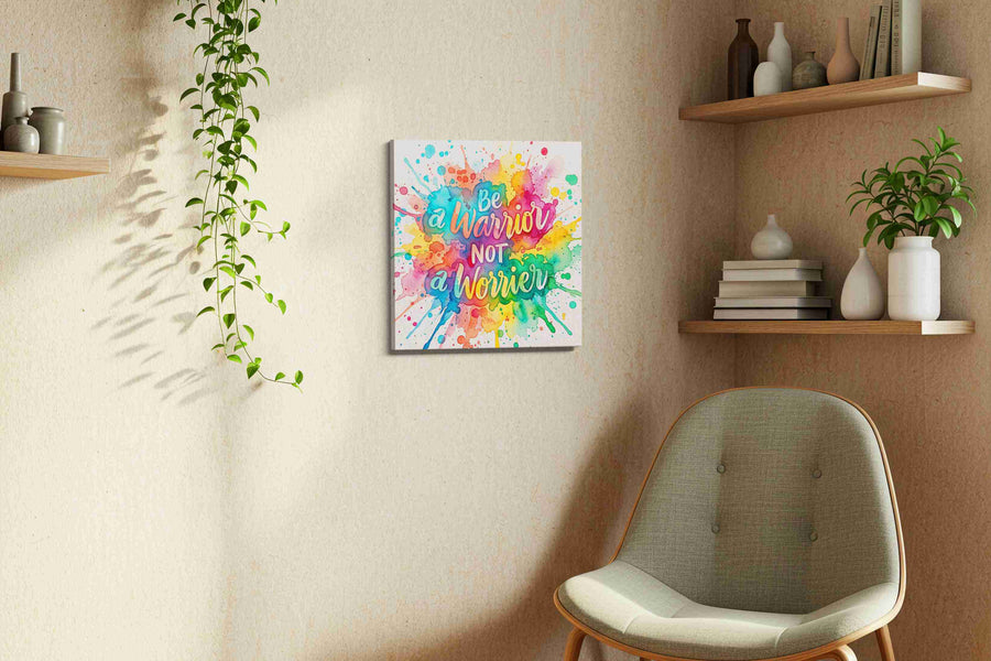 Splash of Courage motivational canvas print in a living room scene