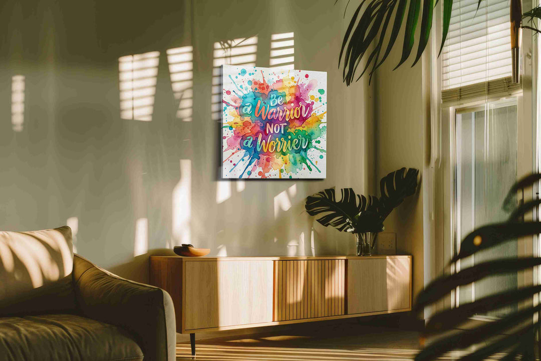 Splash of Courage - Motivational Wall Art, Inspirational Canvas Print, Office Decor