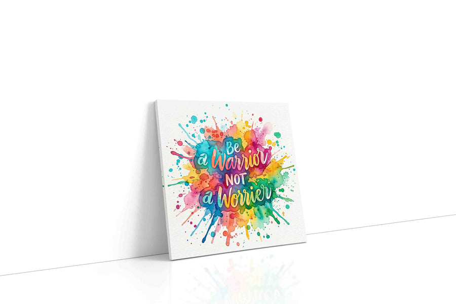 Splash of Courage motivational canvas print gallery-wrapped square canvas studio shot