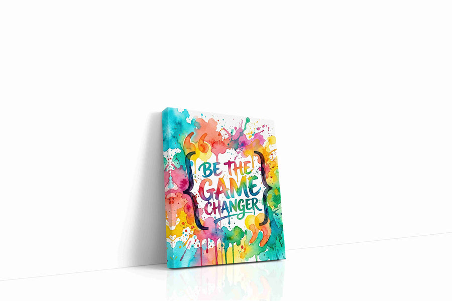 Splash of Motivation motivational canvas print, gallery-wrapped, ready to hang
