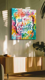 Splash of Motivation motivational canvas print, on wall, lifestyle preview