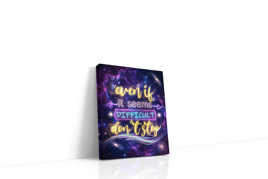 Stellar Perseverance motivational canvas print gallery-wrapped portrait canvas studio shot