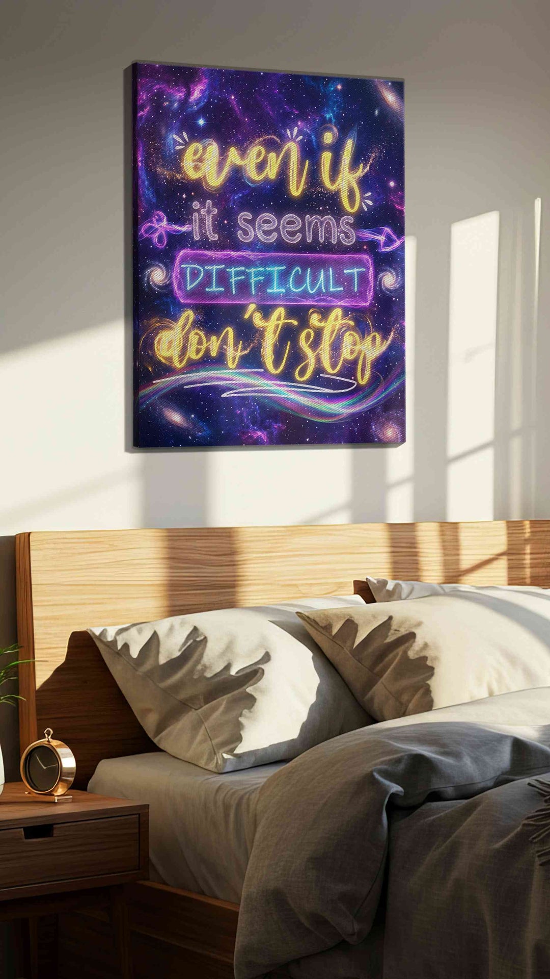Stellar Perseverance - Motivational Wall Art, Inspirational Canvas Print, Office Decor