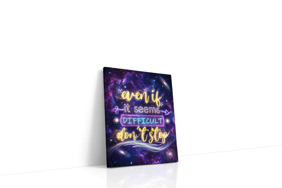 Stellar Perseverance motivational canvas print, gallery-wrapped, ready to hang
