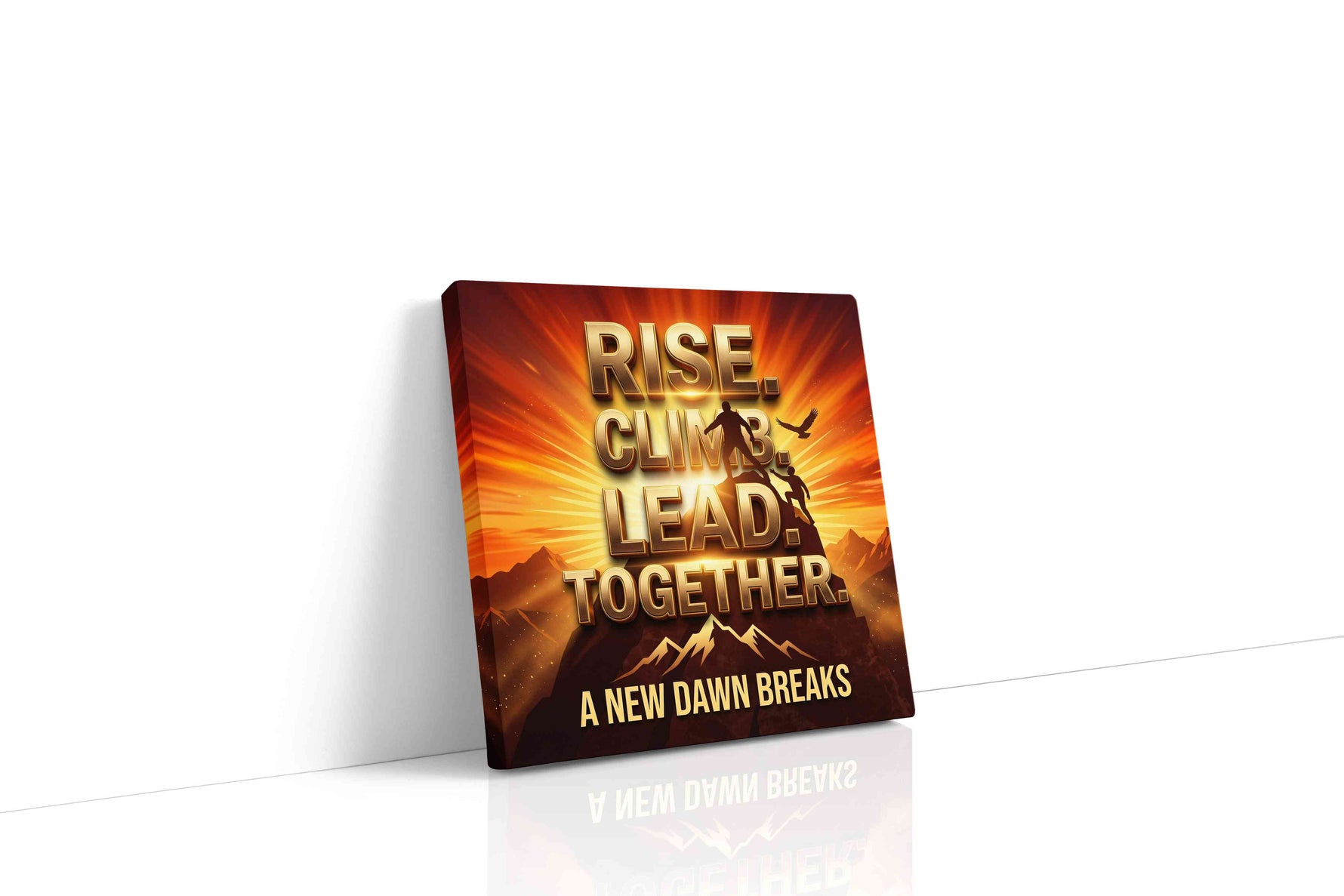 Summit of Dreams motivational canvas print gallery-wrapped square canvas studio shot