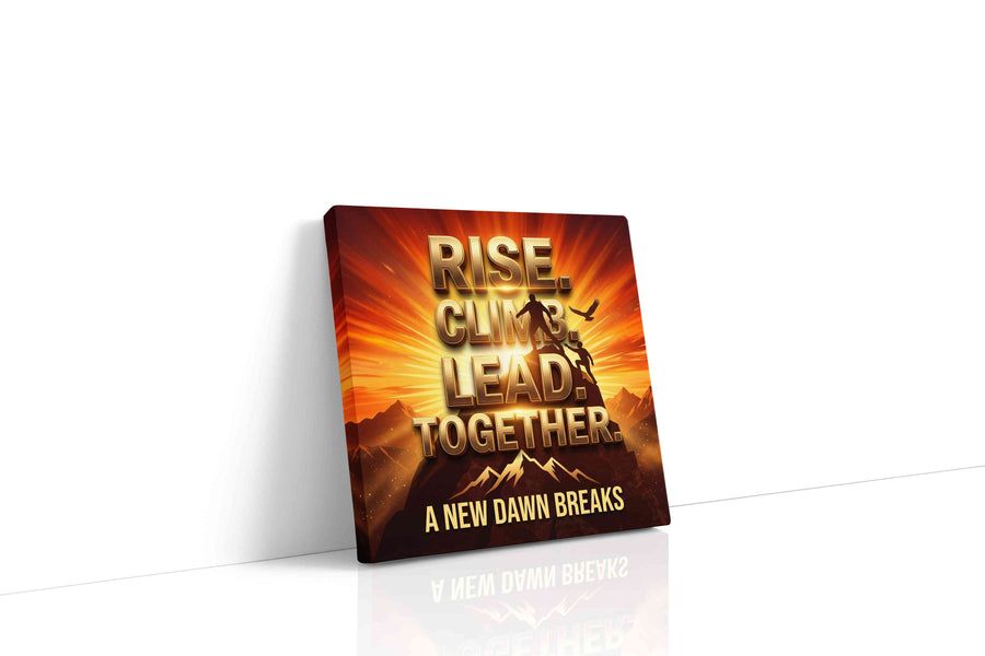 Summit of Dreams motivational canvas print gallery-wrapped square canvas studio shot